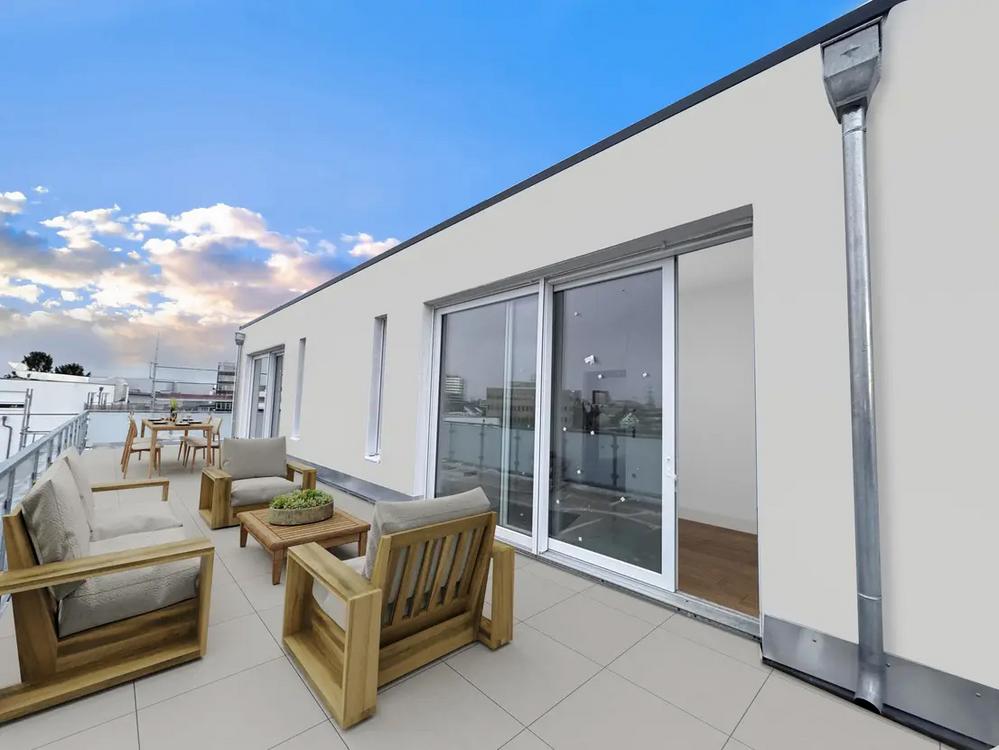 Bild Neubau Eigentumswohnungen Freseniusstraße Wiesbaden: Visualisierung einer Dachterrasse