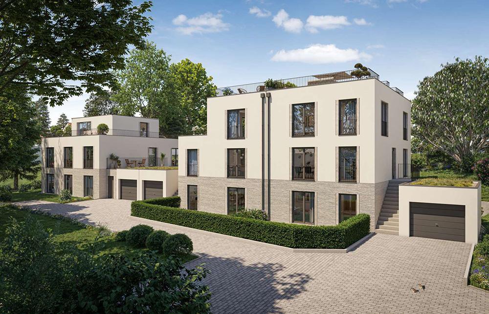 Bild Neubau Häuser Starnberg: Visualisierung von 2 Häusern