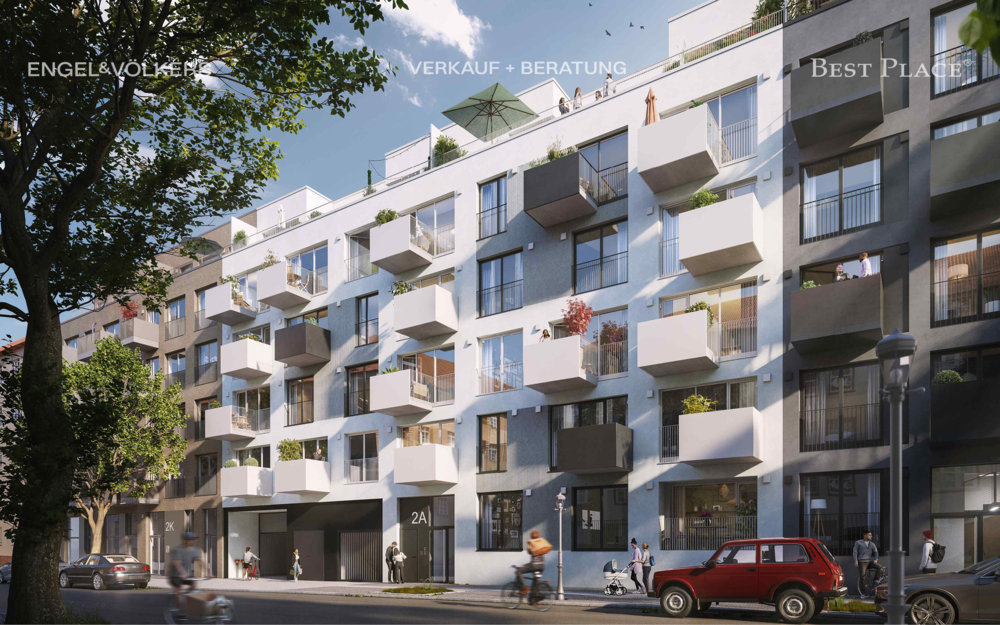 Bild Neubau Eigentumswohnungen Hey C - Hey Charlottenburg Berlin: Visualisierung eines Mehrfamilienhauses