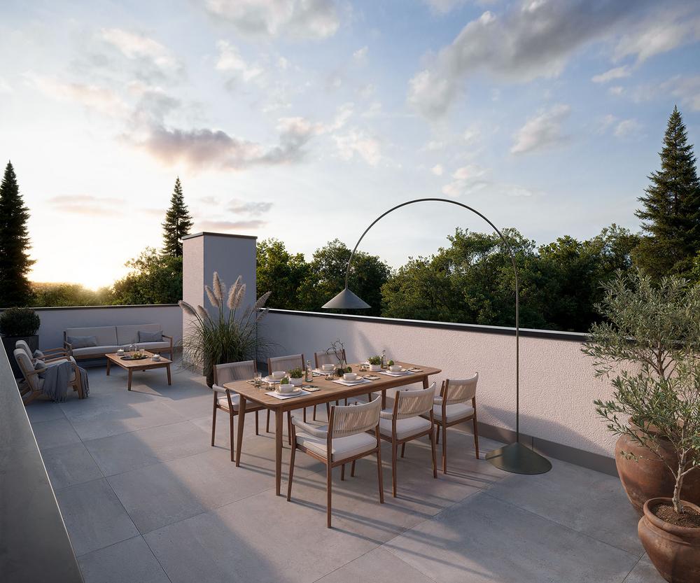 Bild Neubauprojekt FR9_Dachterrasse