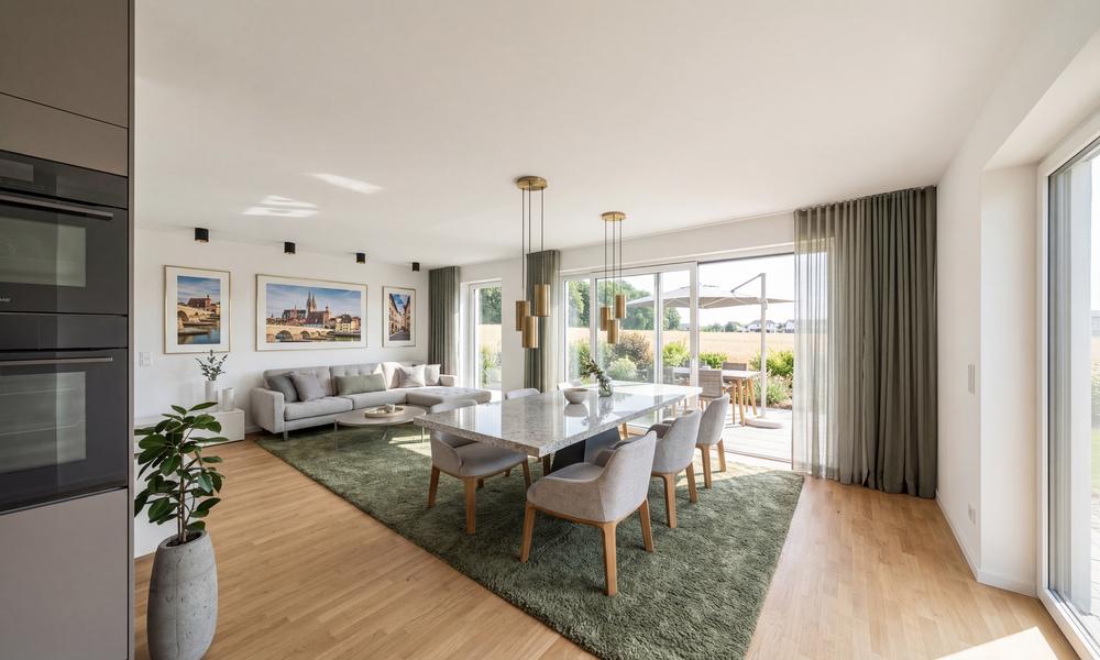 Wohnbereich Neubau Tegernheim Innenansicht