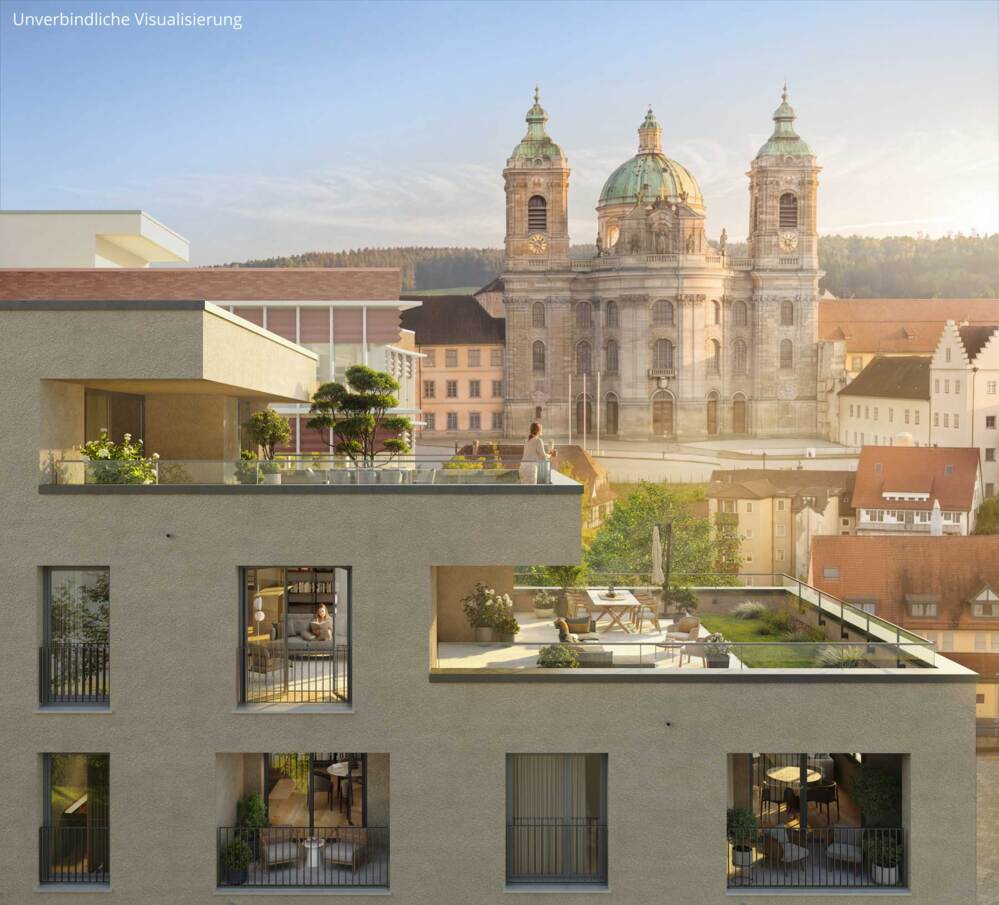 Bild Neubau Eigentumswohnungen Bomsgasse Weingarten: Vogelperspektive auf das Neubauprojekts