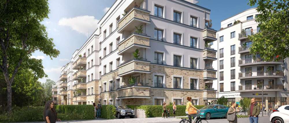 Bild Neubau Eigentumswohnungen Dammerowstraße Berlin: Visualisierung eines Mehrfamilienhauses