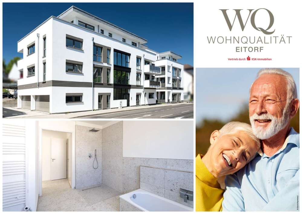 Bild Neubau Eigentumswohnungen Asbacher Straße Eitorf: Bildcollage zu Neubauprojekt mit Logo