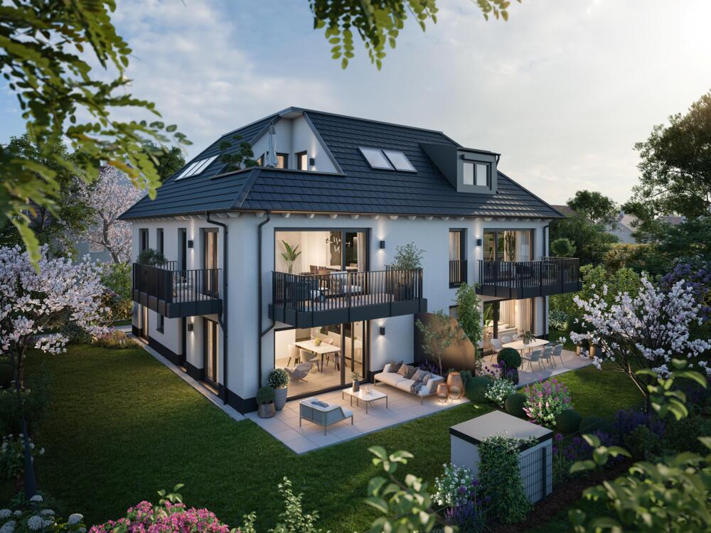Bild Neubau Eigentumswohnungen Unterbrunner Straße München: Visualisierung eines Mehrfamilienhauses
