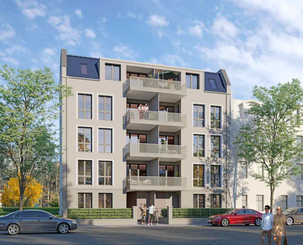 Bild Neubau Eigentumswohnungen Leydenallee Berlin: Visualisierung eines Mehrfamilienhauses
