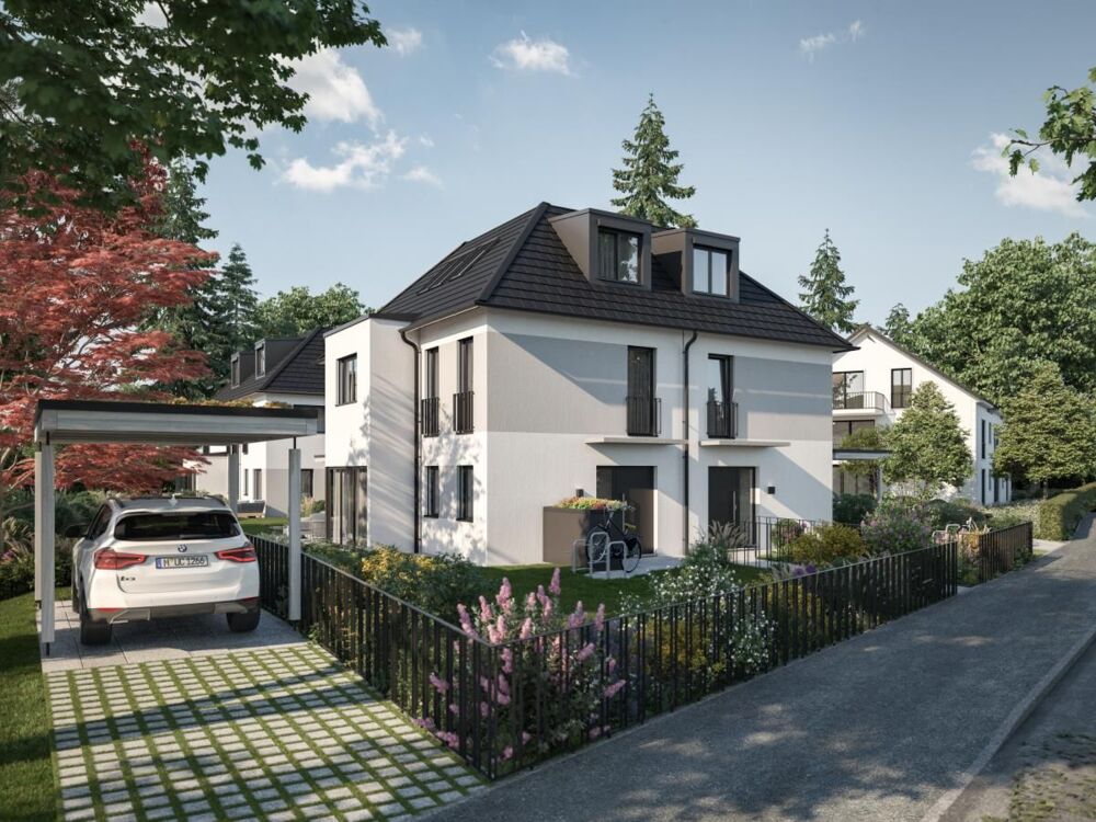 Bild Neubau Häuser Hohenbrunner Straße Riemerling: Visualisierung von Reihenhäusern