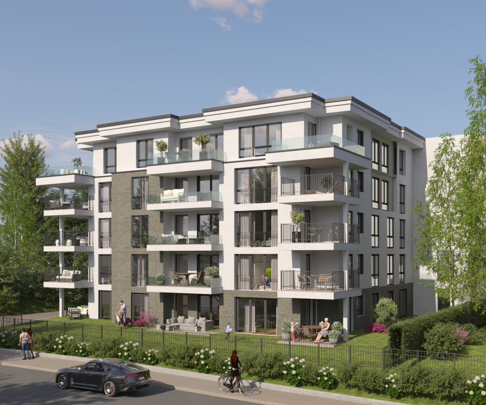 Bild Neubau Eigentumswohnungen Carl-Bender-Straße Wiesbaden: Visualisierung eines Mehrfamilienhauses