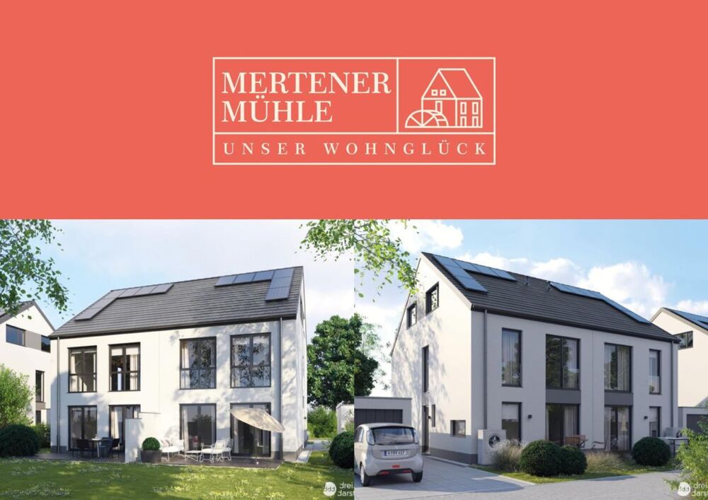 Bild Neubauprojekt Moderne Familienidylle: Neubau-Doppelhäuser an der Mertener Mühle – Start IV. Bauabschnitt!