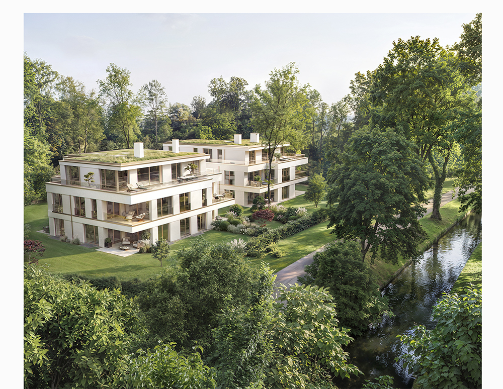 Bild Neubau Eigentumswohnungen Grandlstraße München: Visualisierung eines Mehrfamilienhauses