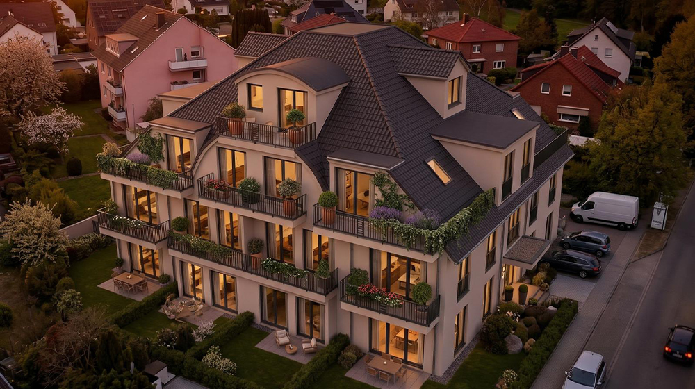 Bild Neubau Eigentumswohnungen Dörener Weg Paderborn: Visualisierung eines Mehrfamilienhauses