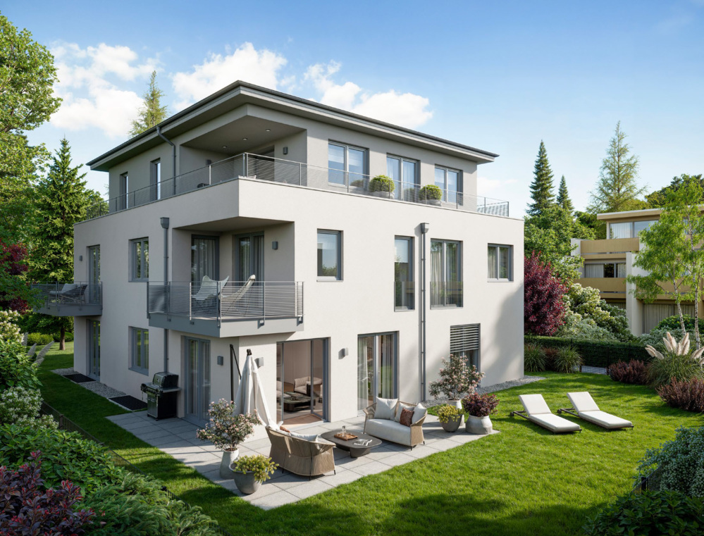 Bild Neubau Eigentumswohnungen Seeshaupter Straße München: Visualisierung eines Mehrfamilienhauses