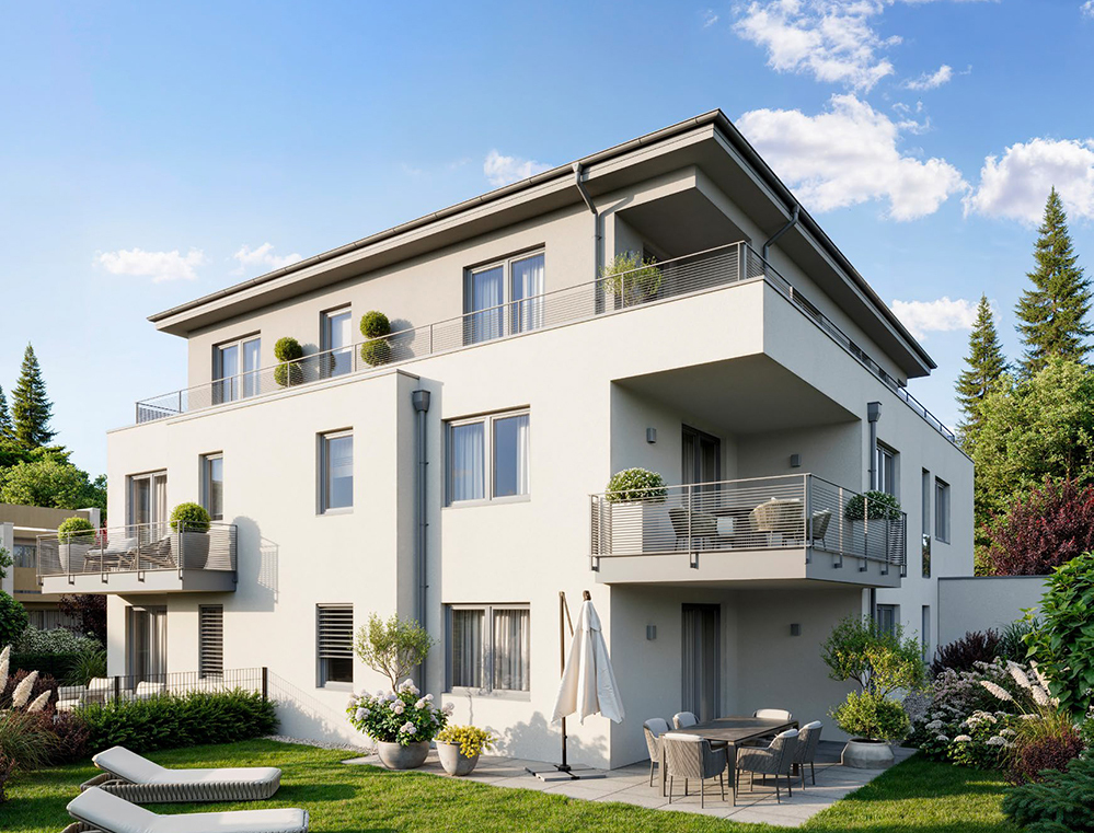 Bild Neubau Eigentumswohnungen Seeshaupter Straße München: Visualisierung eines Mehrfamilienhauses