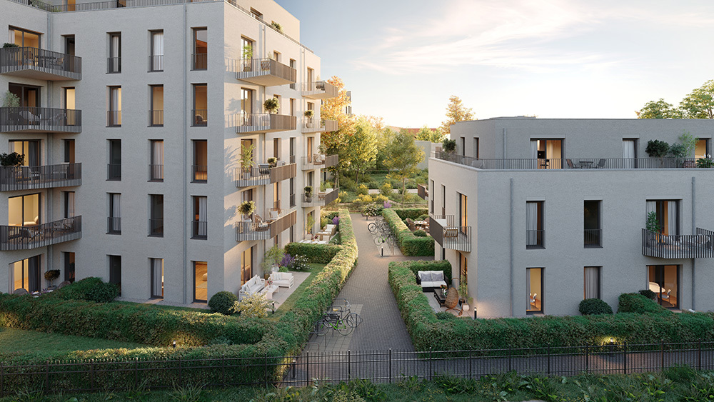 Bild Neubau Eigentumswohnungen Blankenburger Straße Berlin: Visualisierung von Mehrfamilienhäusern
