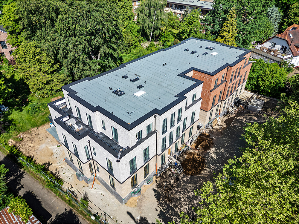 Bild Neubau Eigentumswohnungen Hummelsbüttler Hauptstraße Hamburg: Vogelperspektive uf das Neubauprojekt