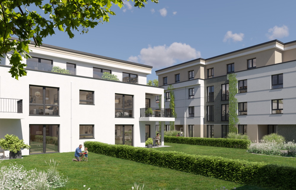 Bild Neubau Eigentumswohnungen Massenheimer Landstraße Hochheim am Main: Visualisierung eines Mehrfamilienhauses