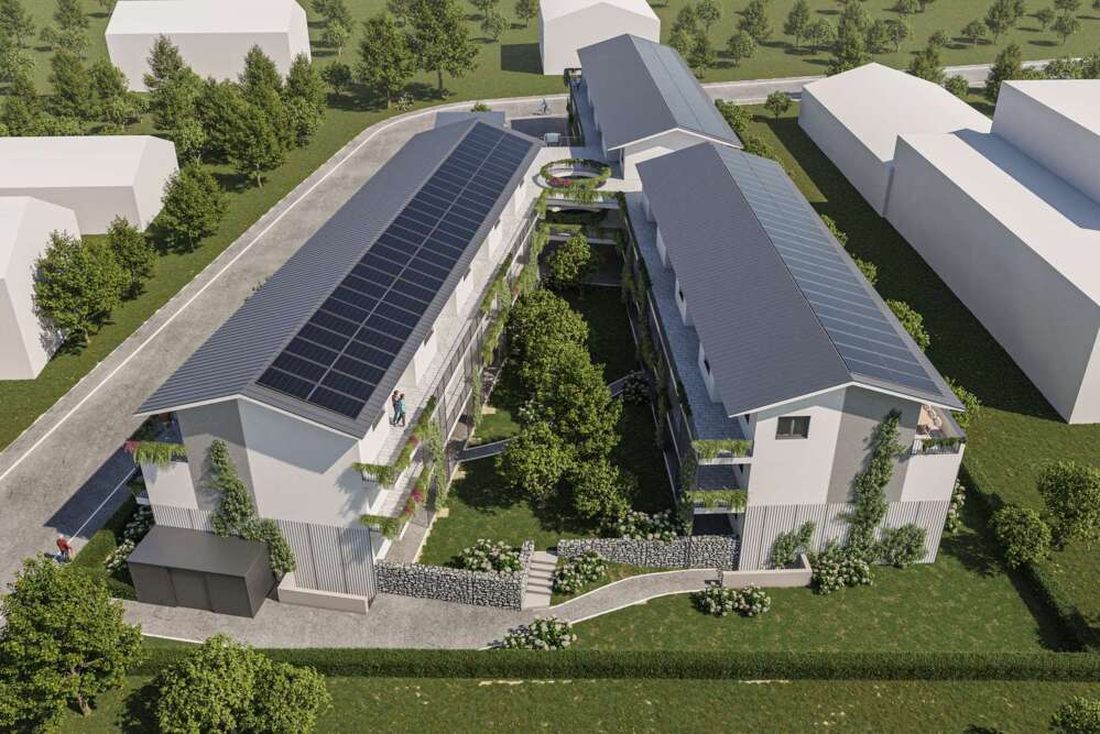 Bild Neubau Eigentumswohnungen Hunsrückstraße Rodgau: Visualisierung eines Mehrfamilienhauses