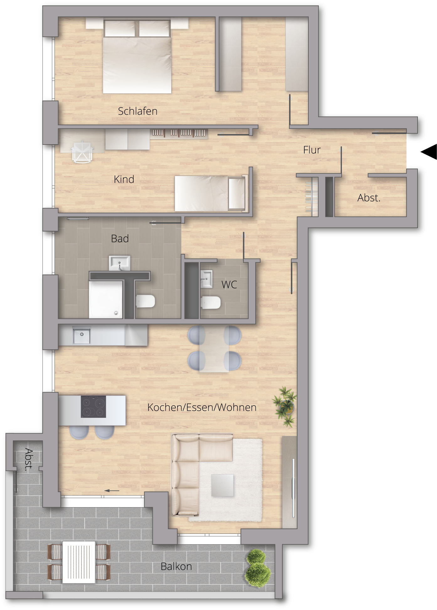 Wohnquartier VISTA - Wohnung