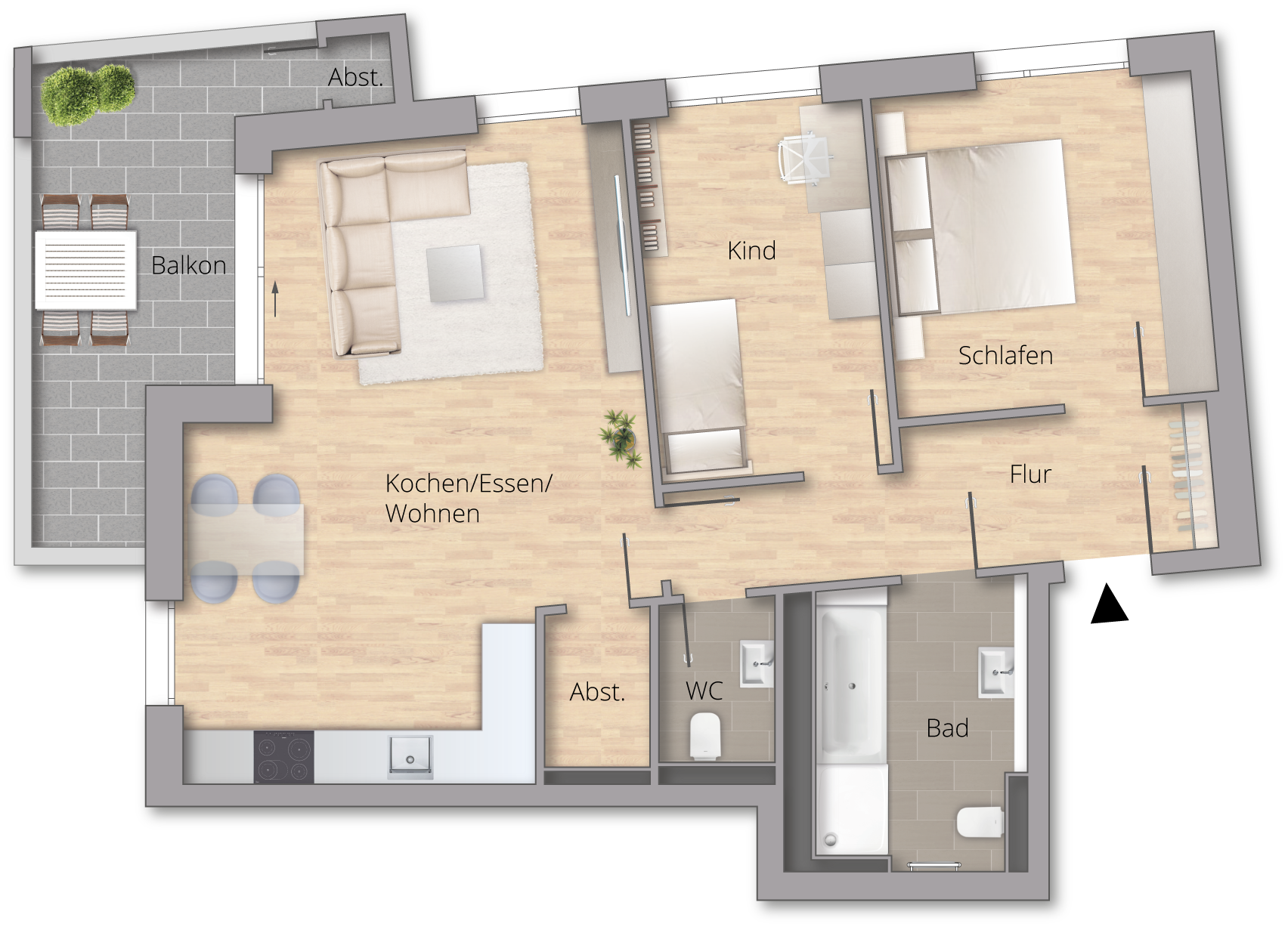 Wohnquartier VISTA - Wohnung