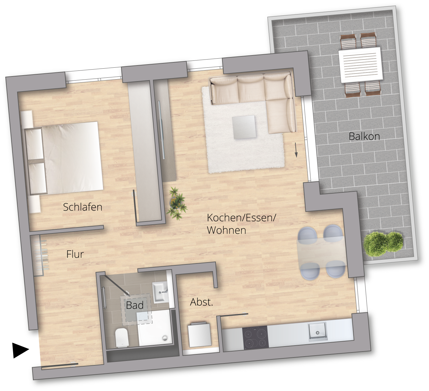 Wohnquartier VISTA - Wohnung