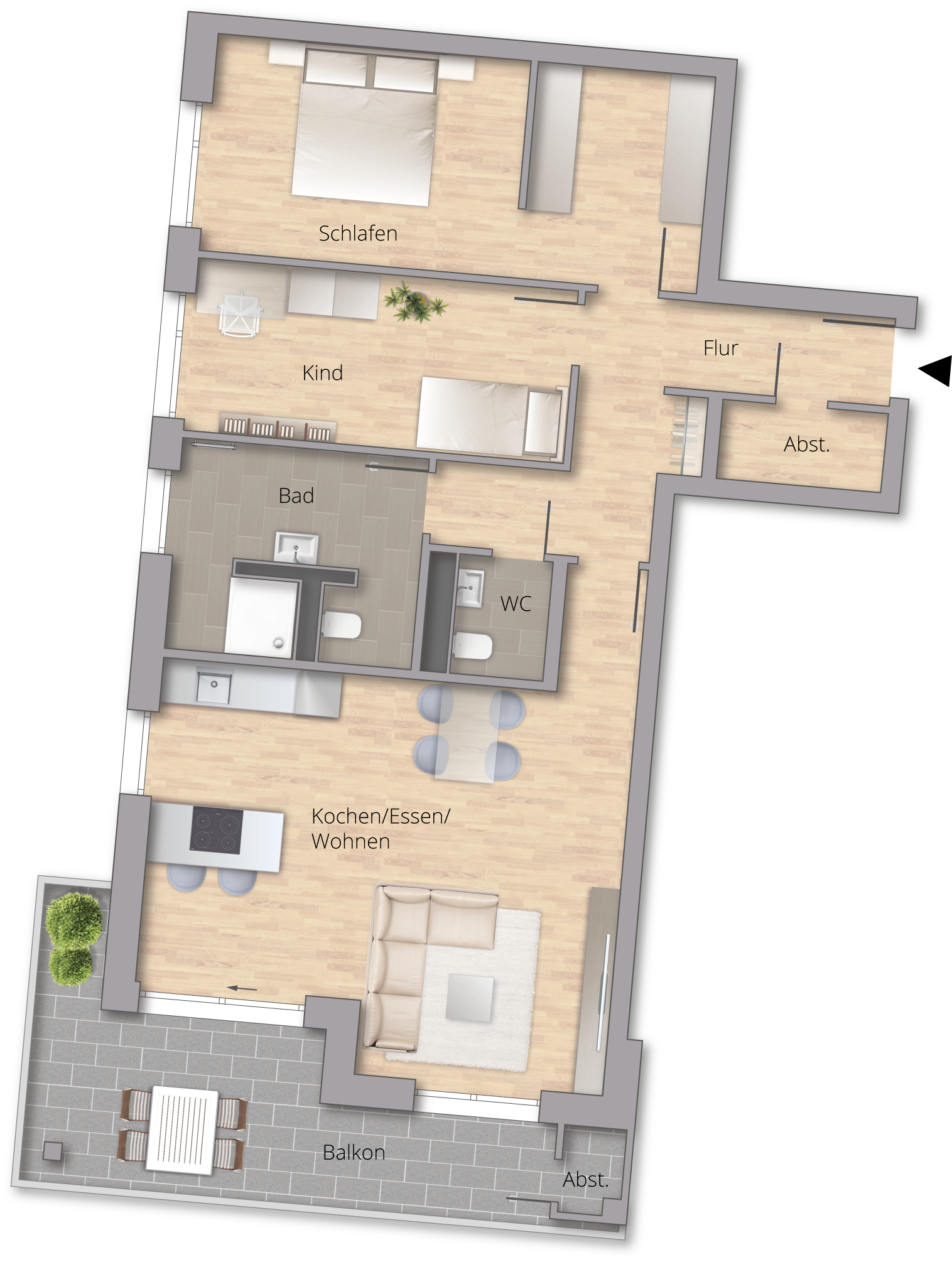 Wohnquartier VISTA - Wohnung