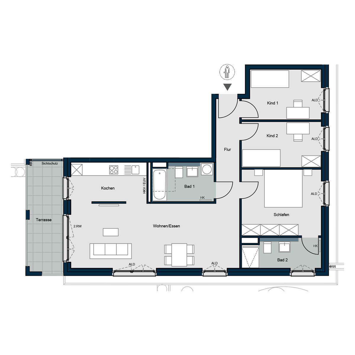 Meinraum München West - Wohnung