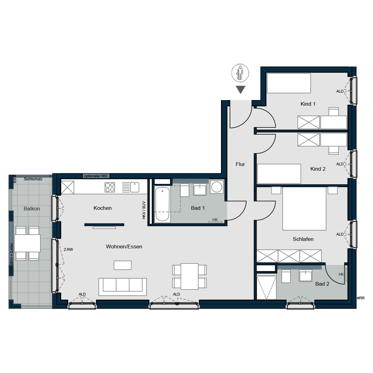 Meinraum München West - Wohnung