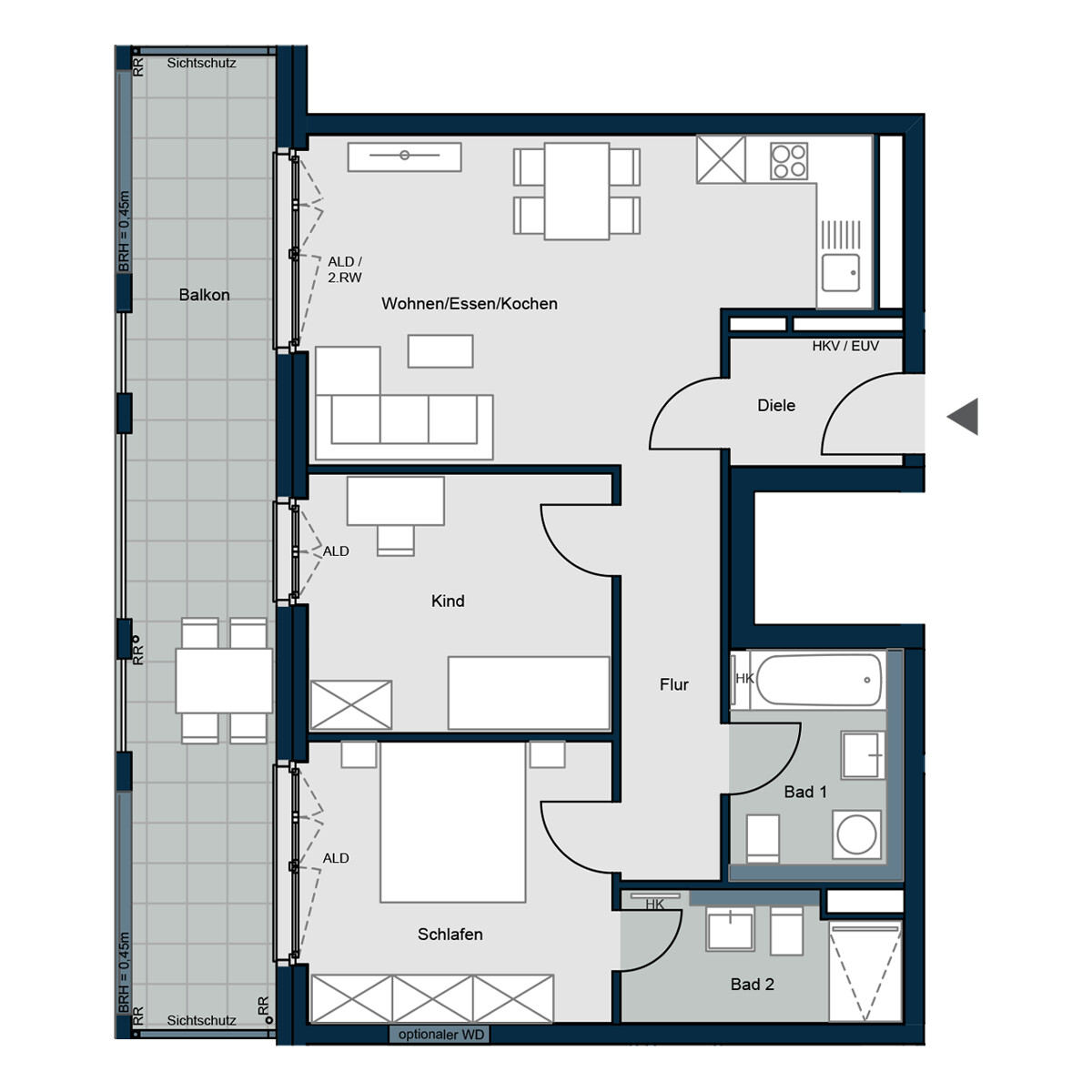 Meinraum München West - Wohnung