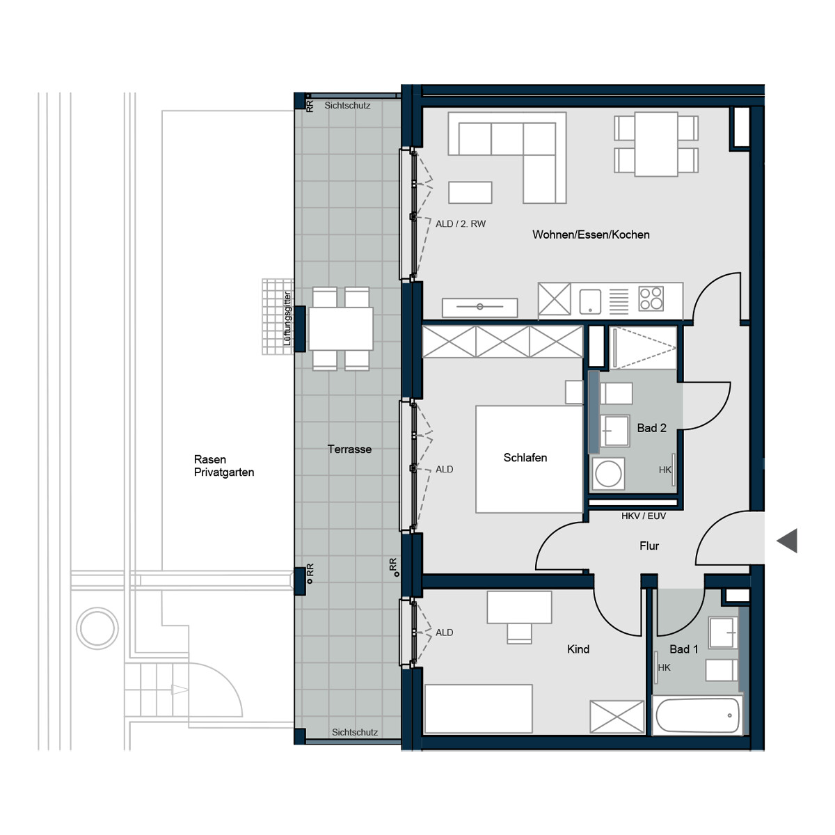 Meinraum München West - Wohnung
