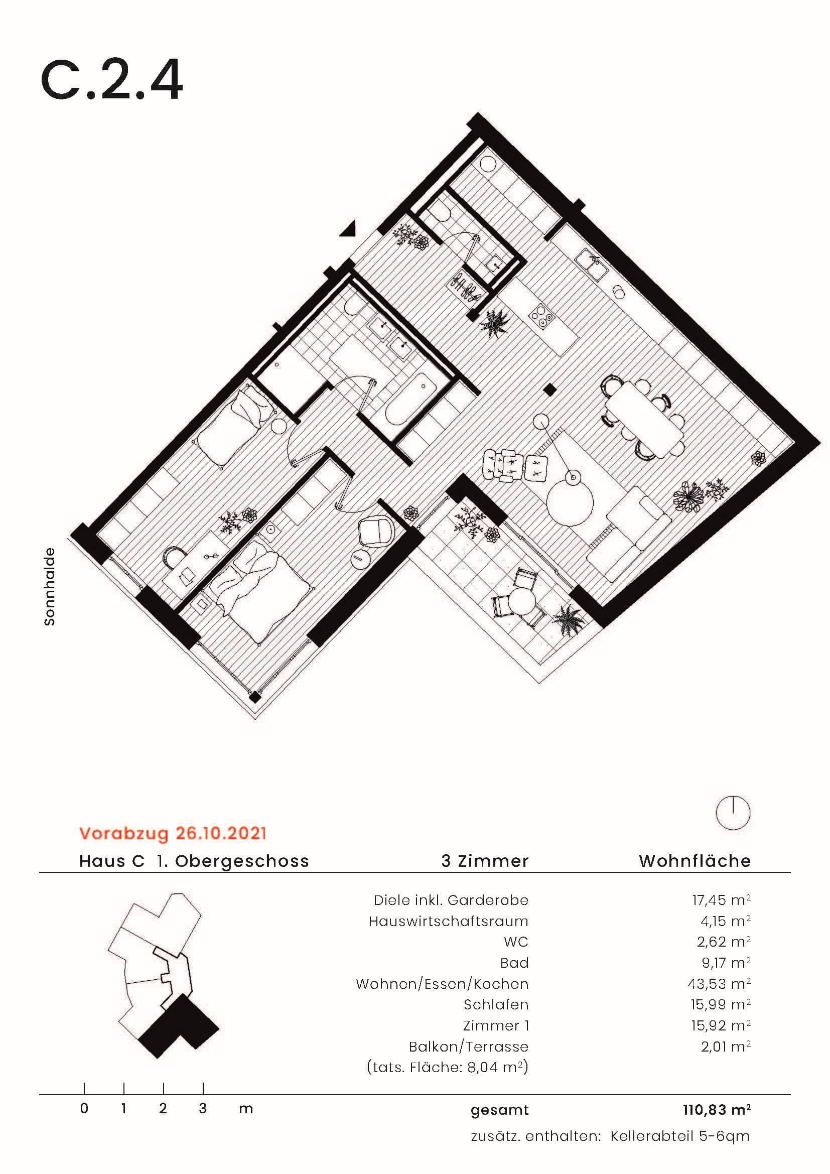 Wohnen an der Sonnhalde - Wohnung