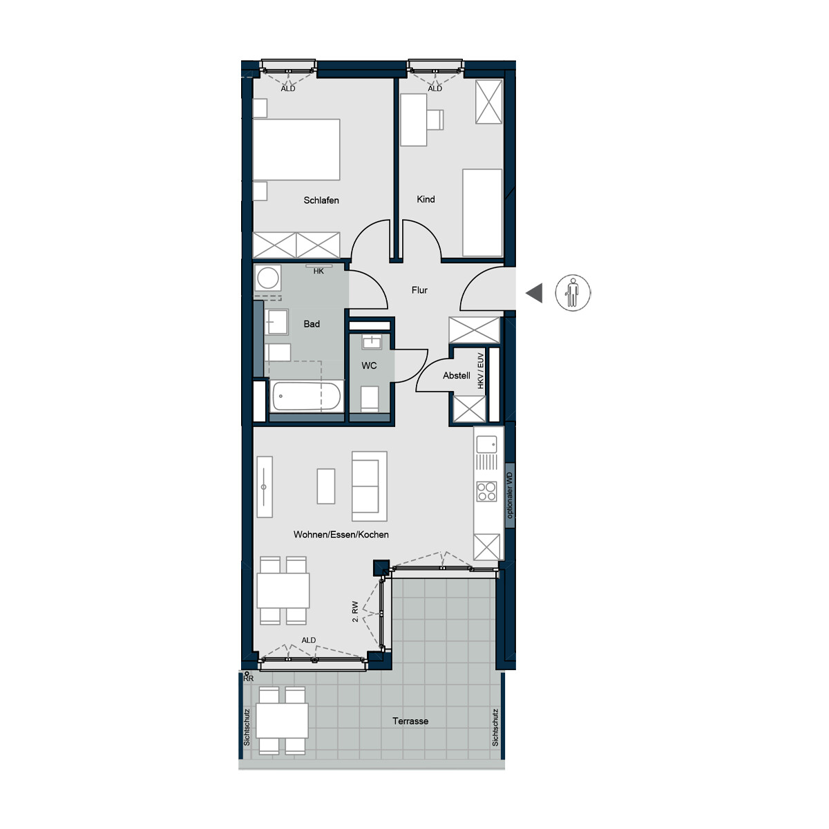 Meinraum München West - Wohnung