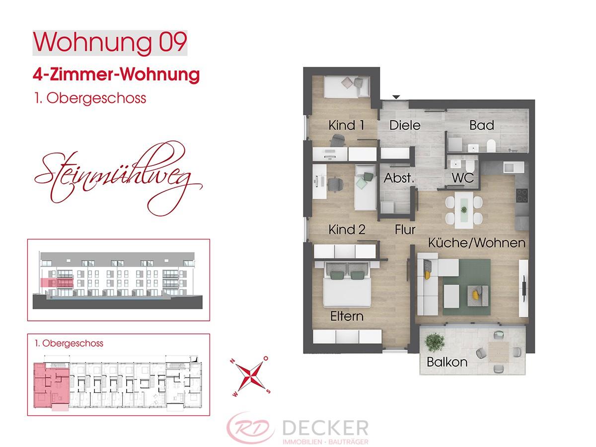 Steinmühlweg - Zentrumsnahe Wohnungen in Wasserburg - Wohnung