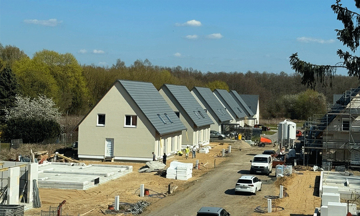Jetzt sind alle Häuser im Bau