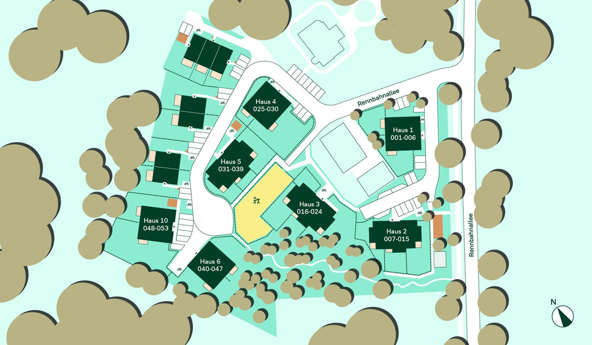 Lageplan vom Neubauprojekt