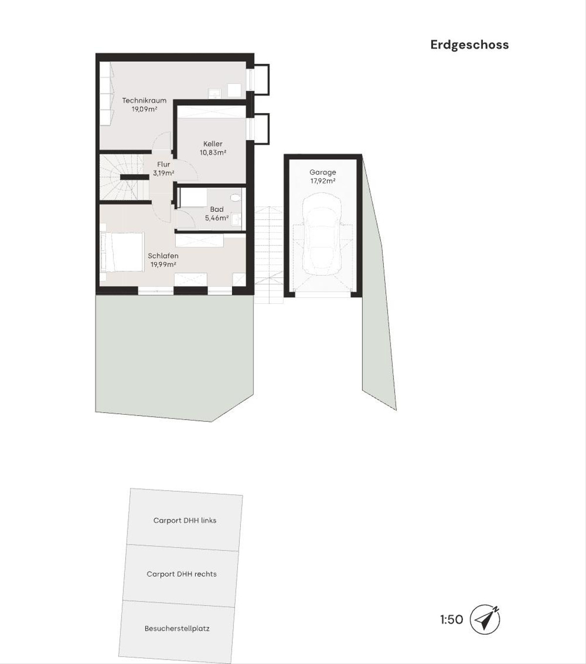 Grundriss DHH rechts
