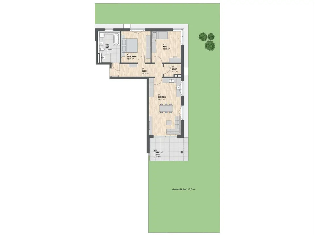 Grundriss Wohnung 11