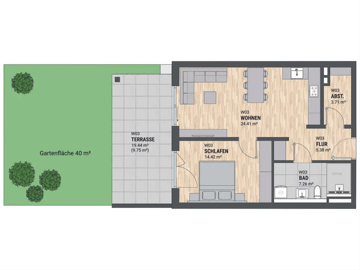 Grundriss Wohnung 3