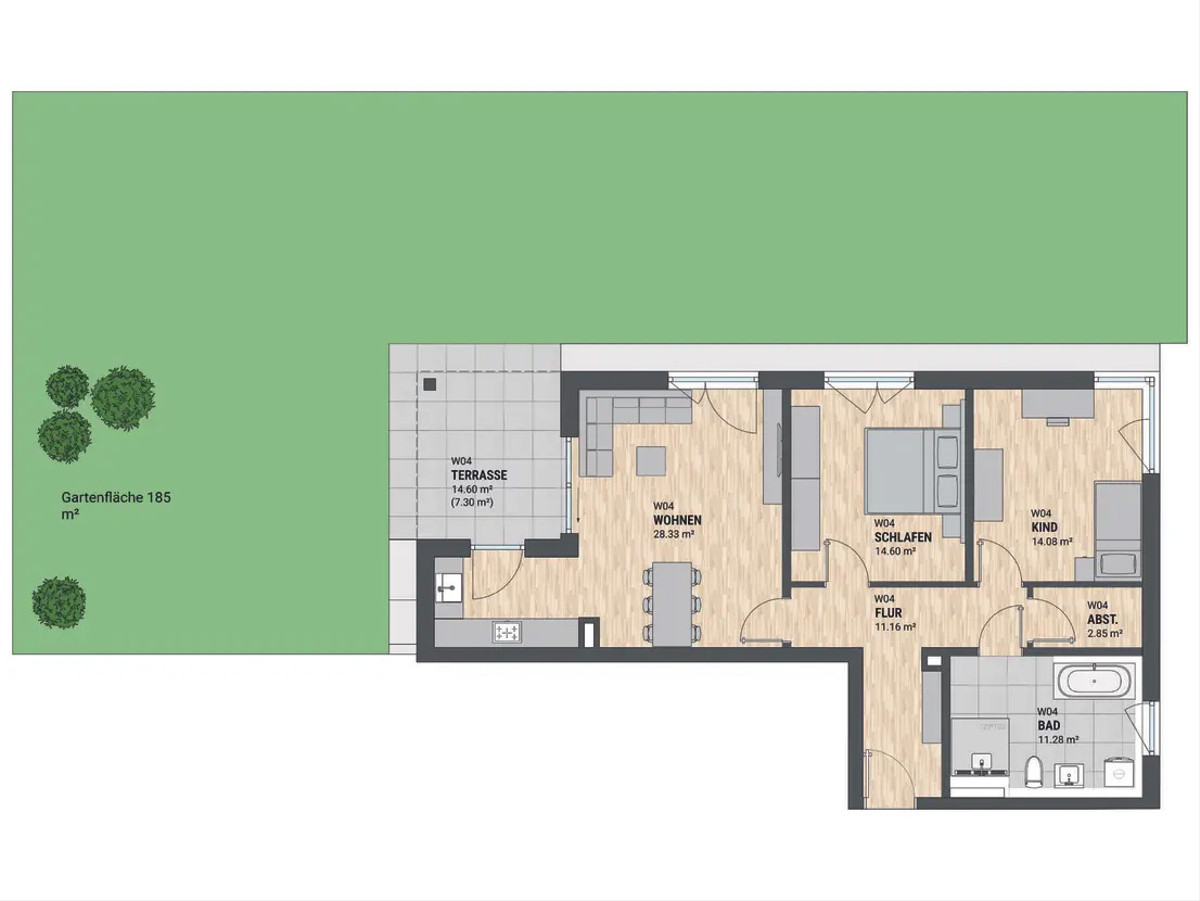 Grundriss Wohnung 4