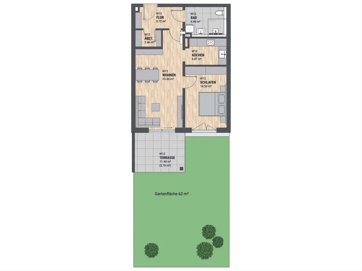 Grundriss Wohnung 12
