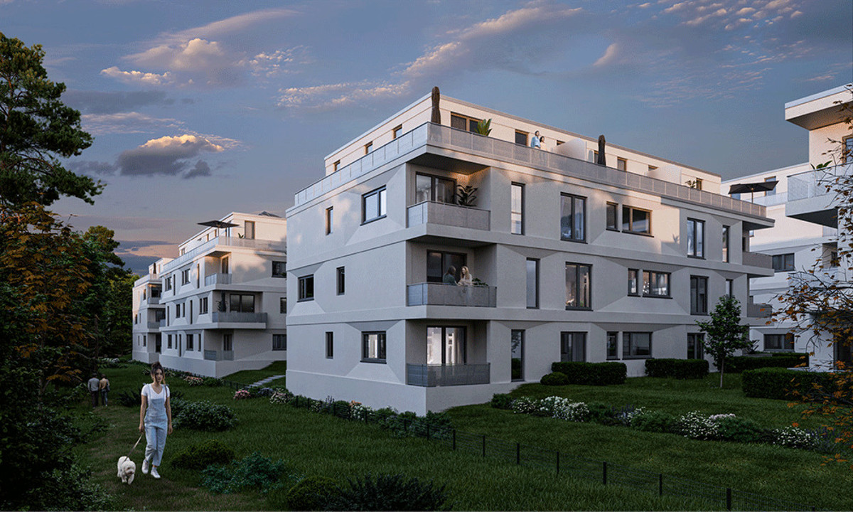 Visualisierung Eigentumswohnungen im Haus 42 im Quartier Waldpanorama