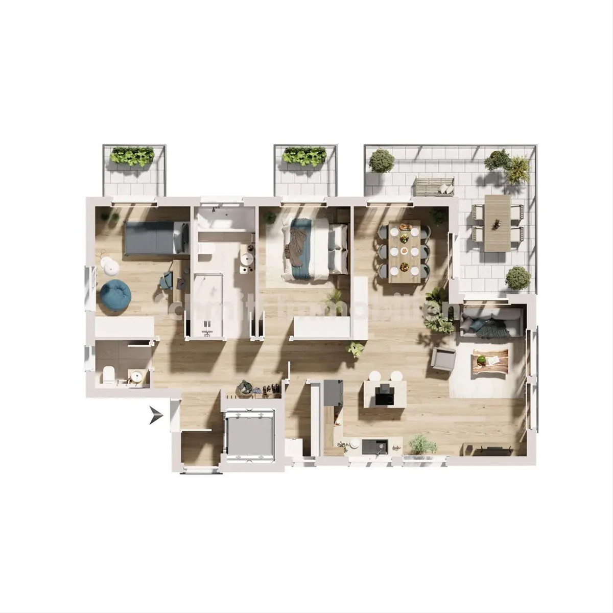 Grundriss Haus 1 - WE 3