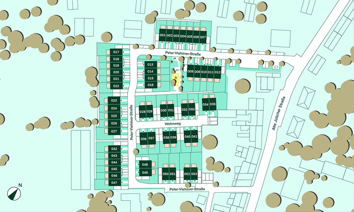 Der Lageplan unseren neuen Wohnquartiers Petersbogen
