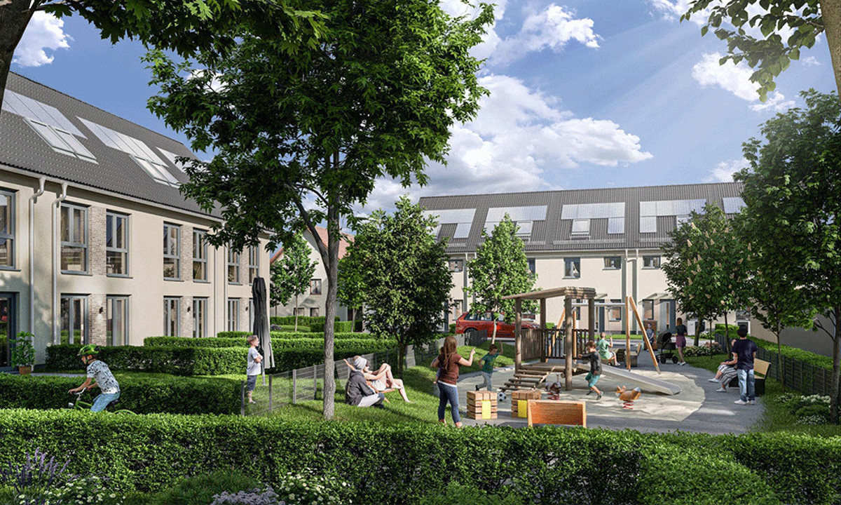 Unser Wohnquartier Petersbogen in Düren Nord bietet zeitgemäße Häuser mit Gärten