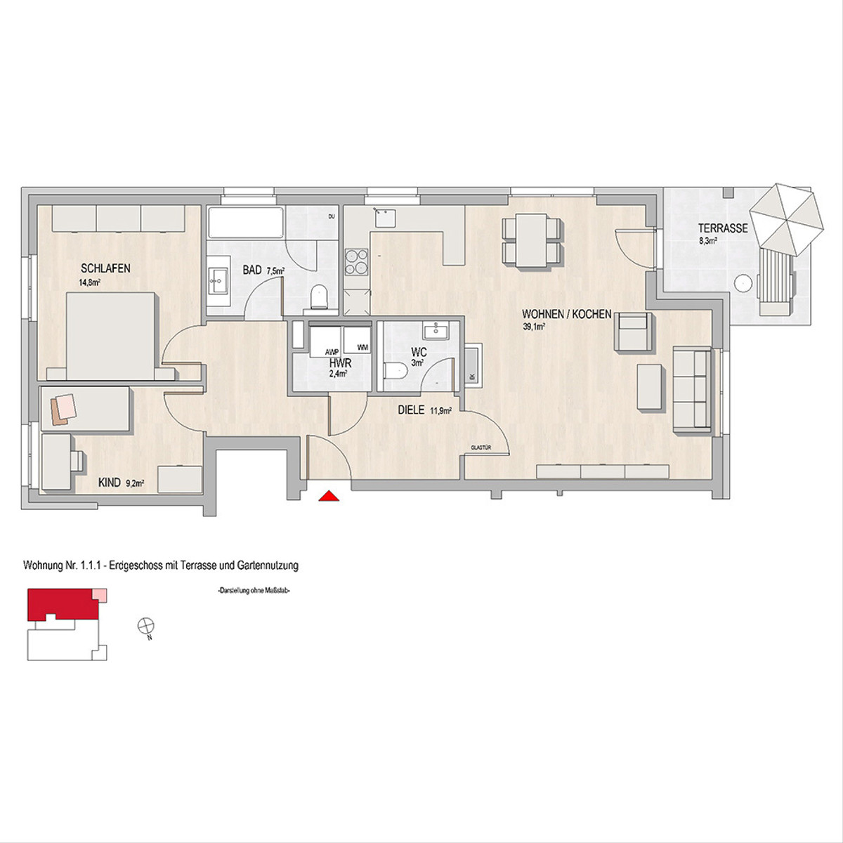 Hochheim, Massenheimer Landstraße 6, 14a,14b,14c