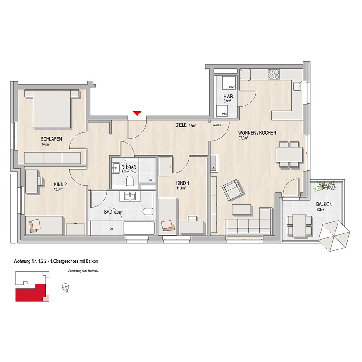 Hochheim, Massenheimer Landstraße 6, 14a,14b,14c