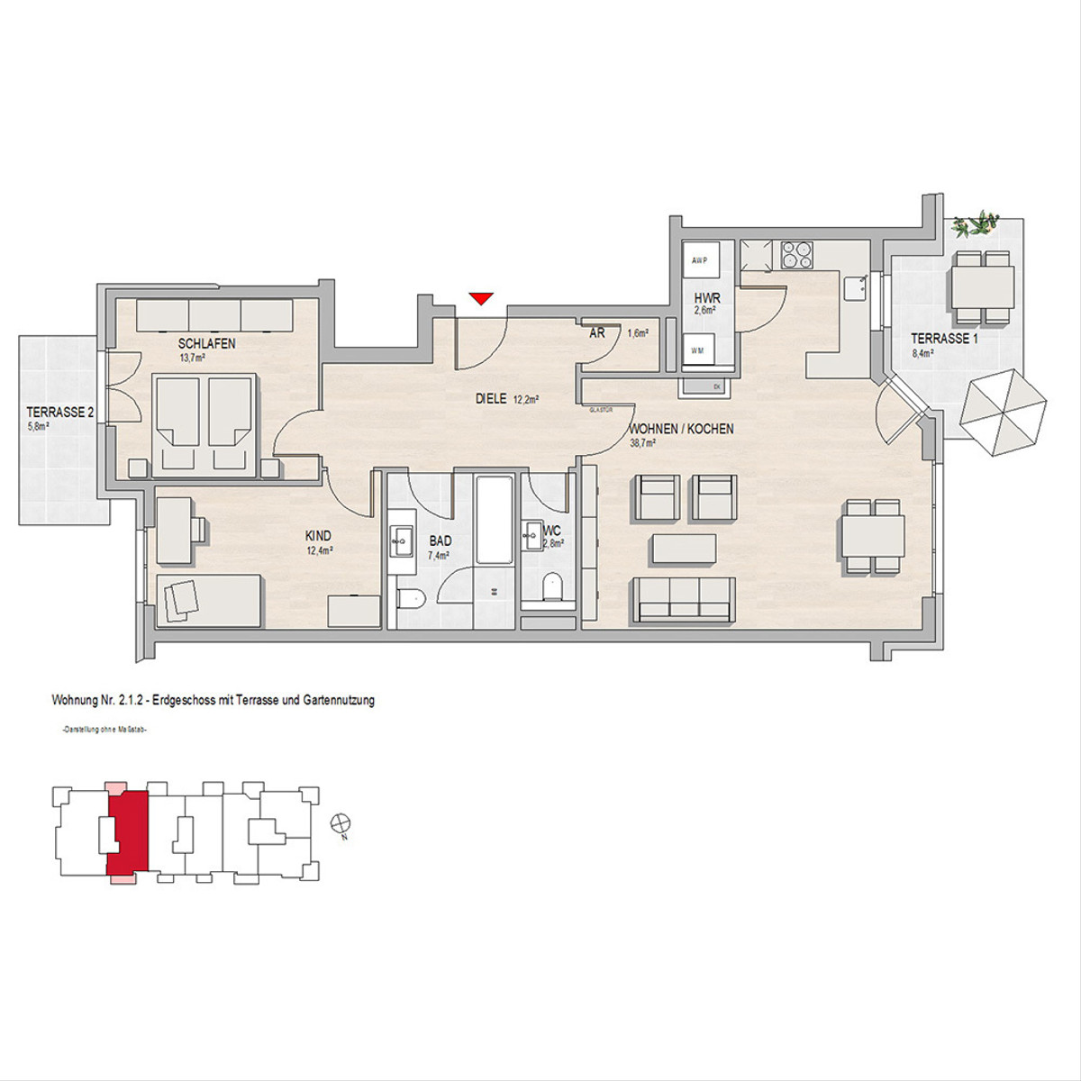Hochheim, Massenheimer Landstraße 6, 14a,14b,14c