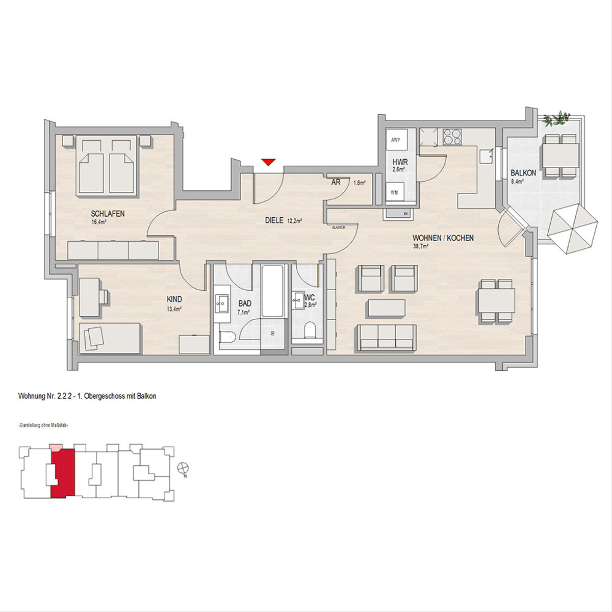 Hochheim, Massenheimer Landstraße 6, 14a,14b,14c