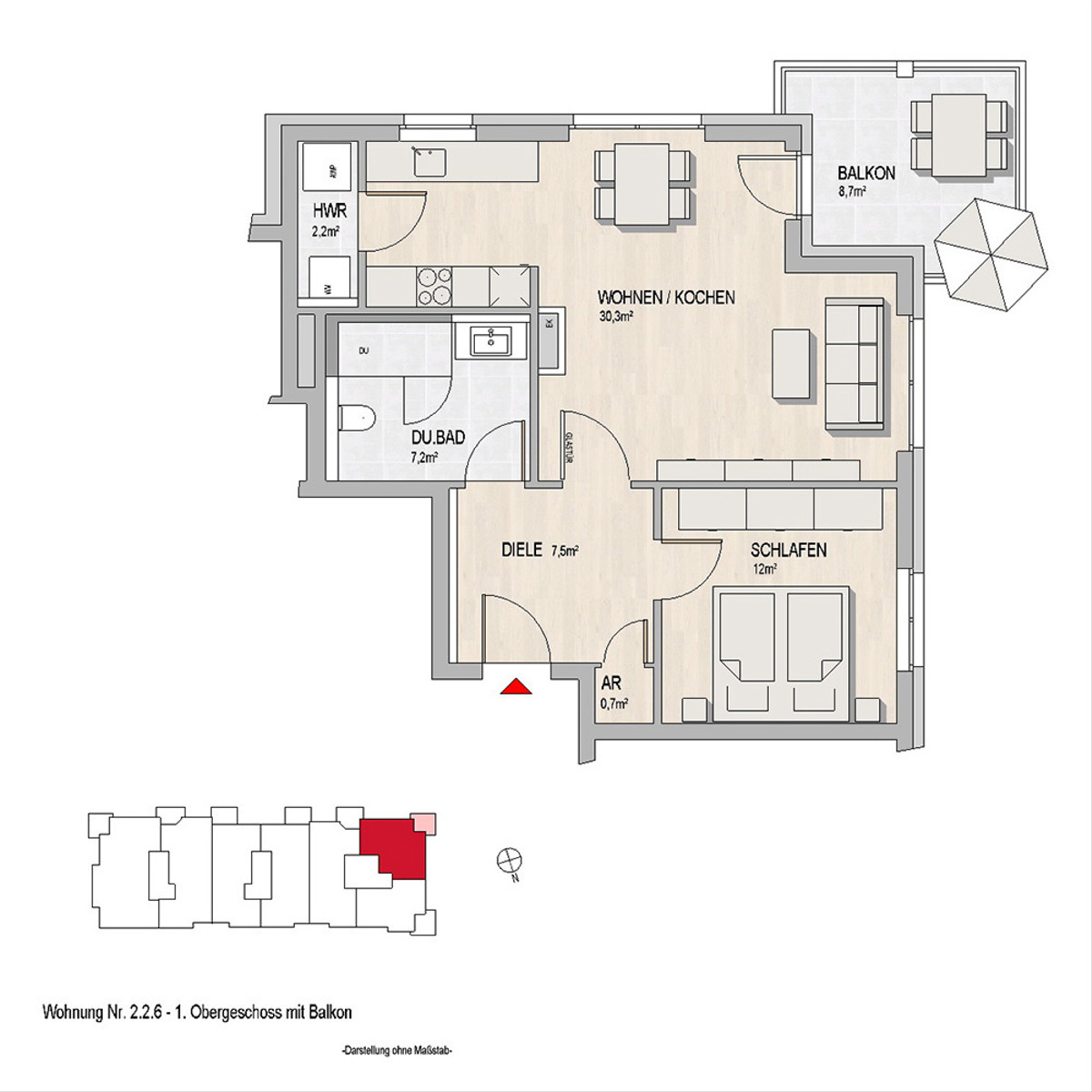 Hochheim, Massenheimer Landstraße 6, 14a,14b,14c