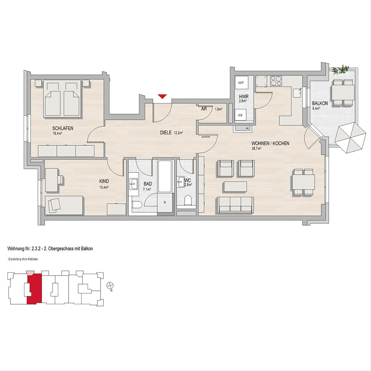 Hochheim, Massenheimer Landstraße 6, 14a,14b,14c