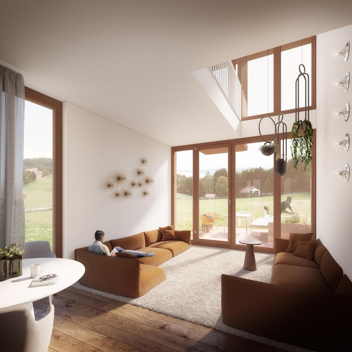 Wohnbereich mit Gartenblick